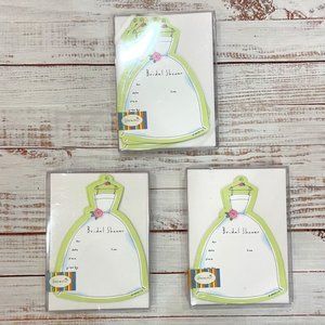 Wedding Dress Cutout Bridal Shower Invitations - 3 packs of 10